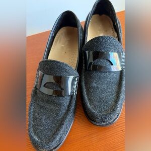 Cole Haan Women's Laurel Black and Grey Laurel Penny Loafers